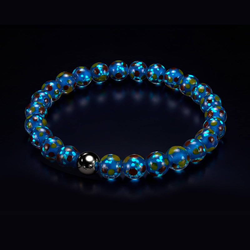 Blueberry Pop | Firefly Glass Polka Dot Bracelet