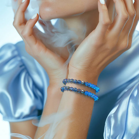 Indigo | Firefly Glass Confetti Bracelet