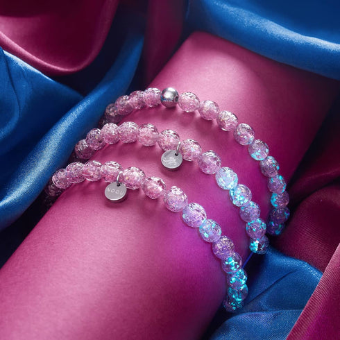 Amethyst Ice | Firework Glass Ice Drop Bracelet