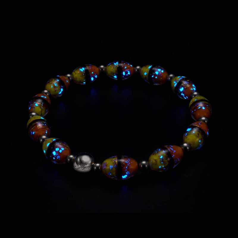 Rivage d’Or | Bracelet ovale en verre de tigre
