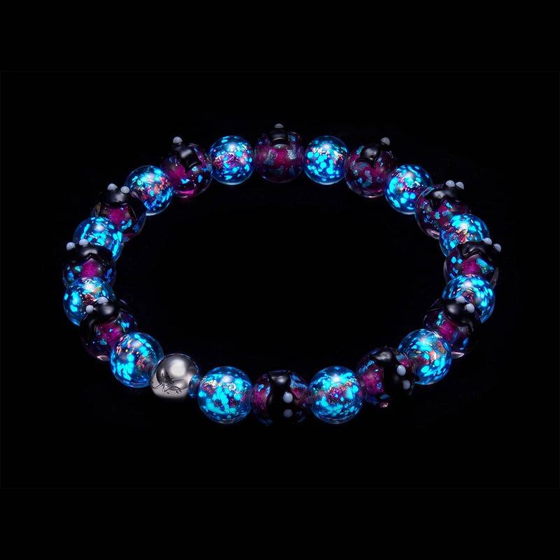 Vêpe violette | Firefly Glass Bracelet Chauve-souris