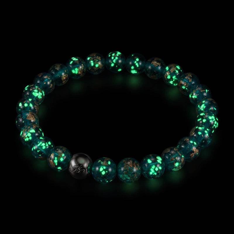 Teal | .925 Sterling Silver | Firefly Glass Bracelet