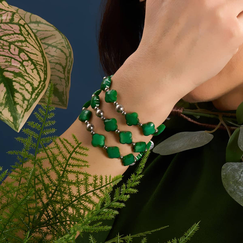 Emerald Luck | Clover Bracelet