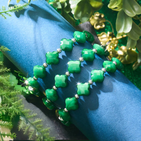 Emerald Luck | Clover Bracelet