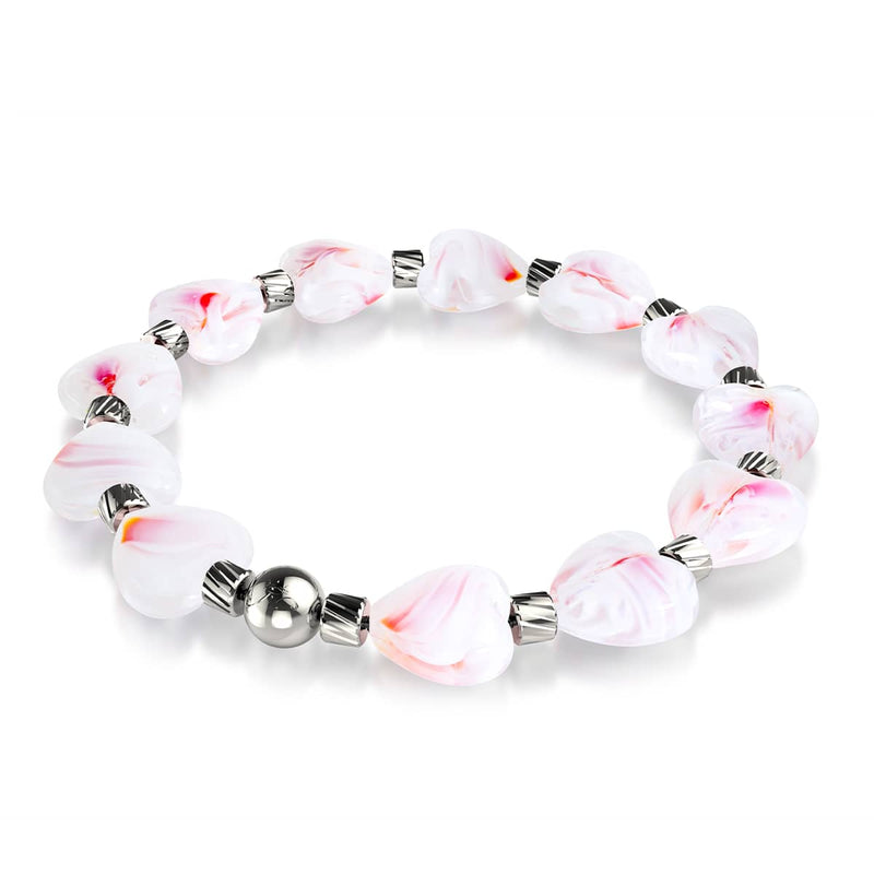 Blushing Breeze | Crystal Heart Bracelet