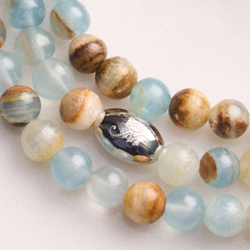 Bracelet en argent sterling 925 | Calcite AAA | Pierres précieuses 