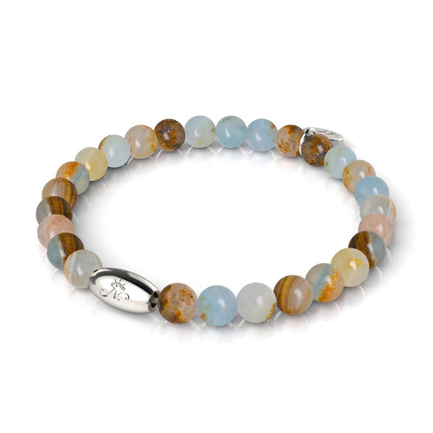 Bracelet en argent sterling 925 | Calcite AAA | Pierres précieuses 
