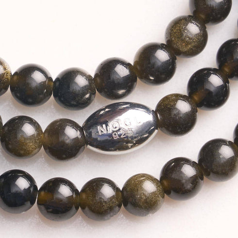 Obsidienne AAA | Argent sterling 925 | Bracelet en pierres précieuses 