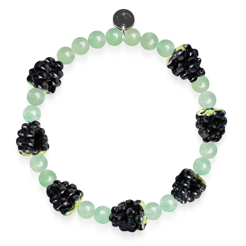 Aventurine noire et verte | Argent sterling 925 | Bracelet baies