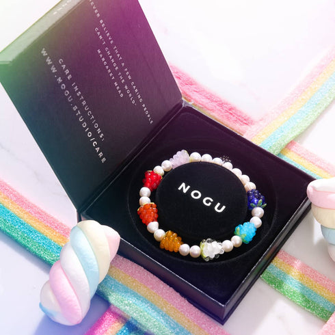 Bracelet Rainbow x Ivory Pearl | Argent sterling 925 | Bracelet Berry