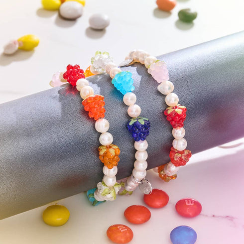 Bracelet Rainbow x Ivory Pearl | Argent sterling 925 | Bracelet Berry
