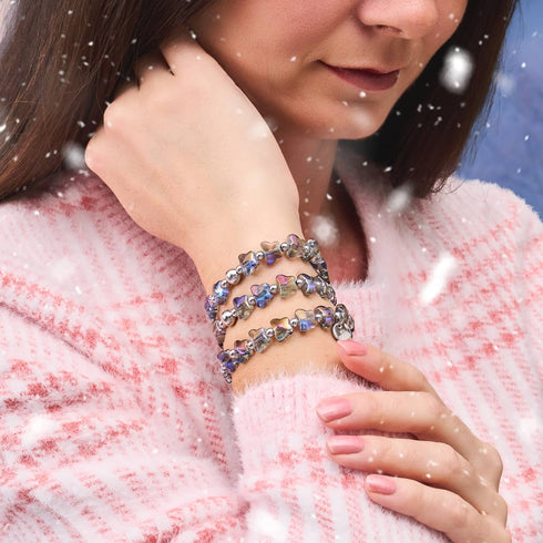 Bracelet Licorne Bleu | Argent | Papillon