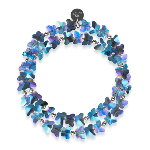 Mer Égée | Argent sterling 925 | Papillon bleu mystique