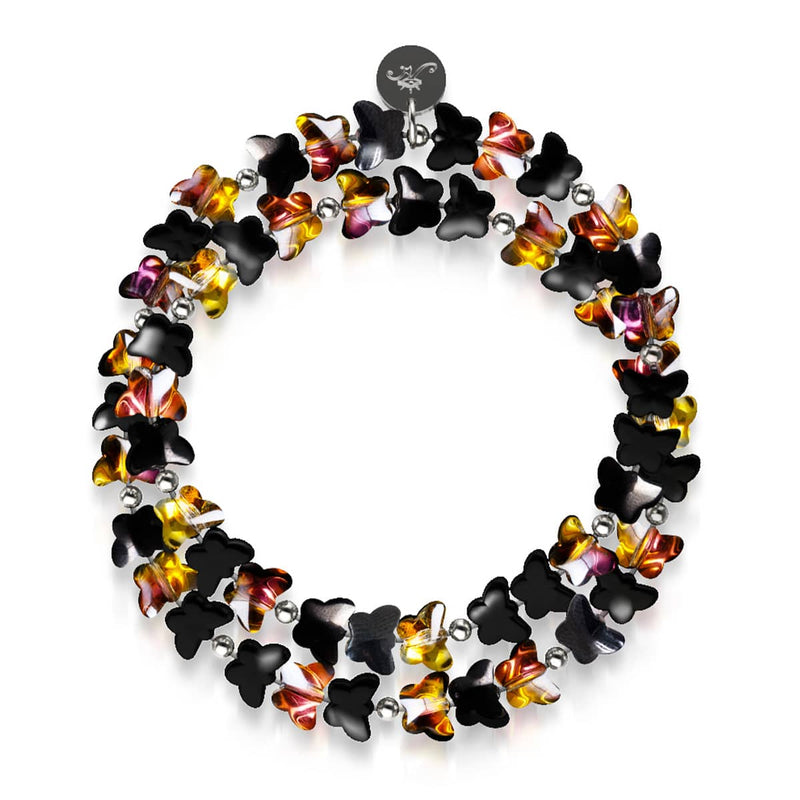 Flutter de minuit | Argent sterling 925 | Enveloppement papillon