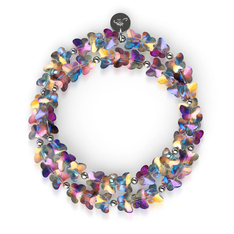 Arc-en-ciel flottant | Argent sterling 925 | Papillon enroulé