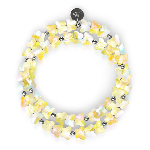 Lever de soleil | Argent sterling 925 | Papillon enroulé jaune foncé
