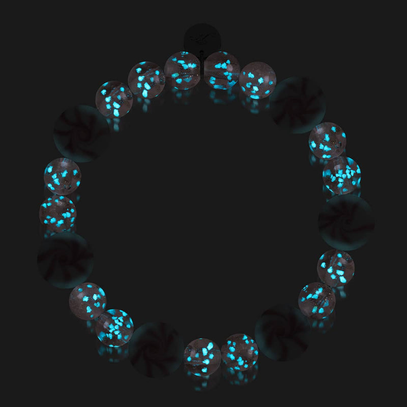 Bracelet en verre Firefly | Argent | Bonbons à la prune 