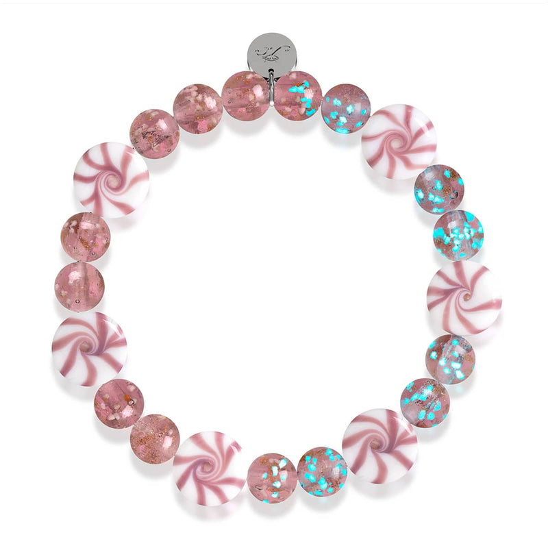Bracelet en verre Firefly | Argent | Bonbons à la prune 