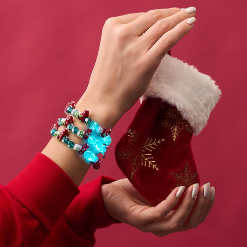 Bas turquoise | Argent | Bracelet à pois en verre Firefly 