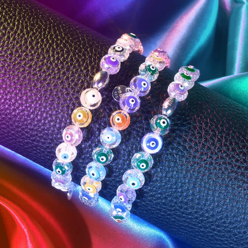Mystic Spectrum | .925 Sterling Silver | Crystal Evil Eye Bracelet