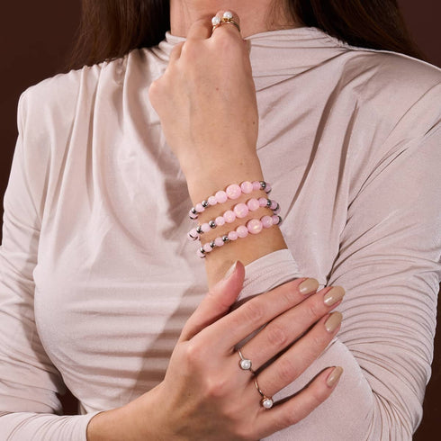 Bracelet en soie Hibiscus | Cascade d'opale Dreamscape