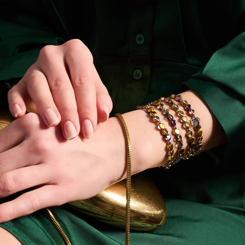 Cœur doré | Argent sterling 925 | Enveloppe en verre de fée