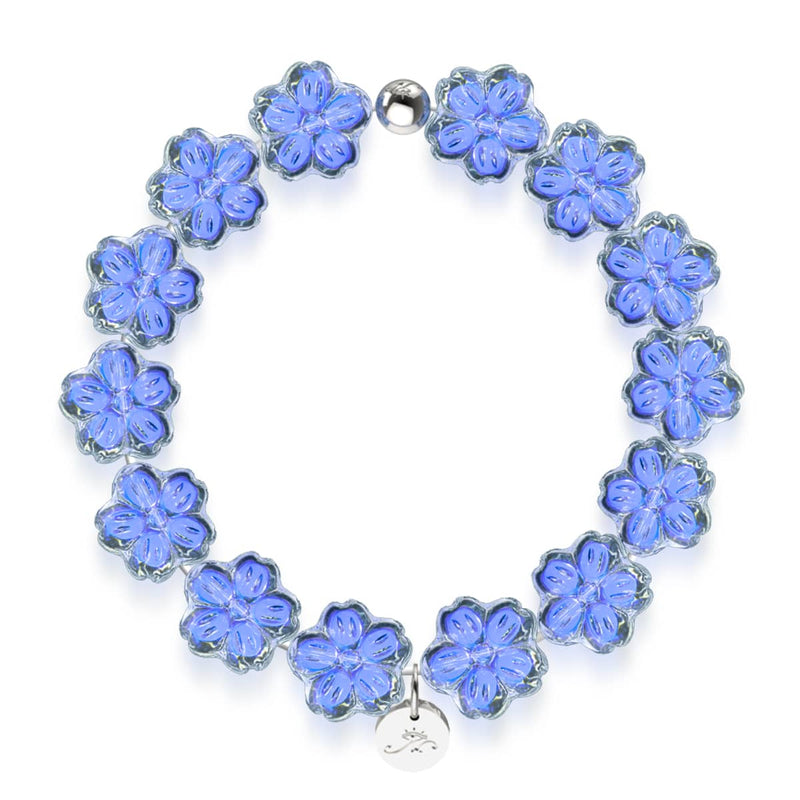 Fleurs de glace | Bracelet en verre féerique 