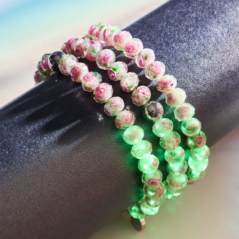 Bracelet Anémone | Luciole en verre et diamants 