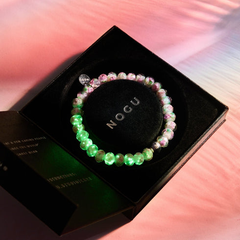 Bracelet Anémone | Luciole en verre et diamants 