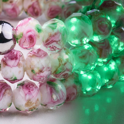 Bracelet Anémone | Luciole en verre et diamants 