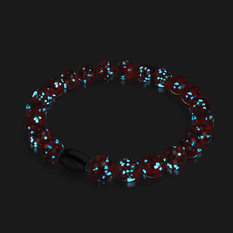 Aurora Flame | Argent sterling 925 | Bracelet en verre Firefly