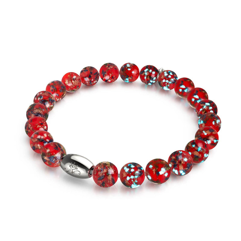 Aurora Flame | Argent sterling 925 | Bracelet en verre Firefly