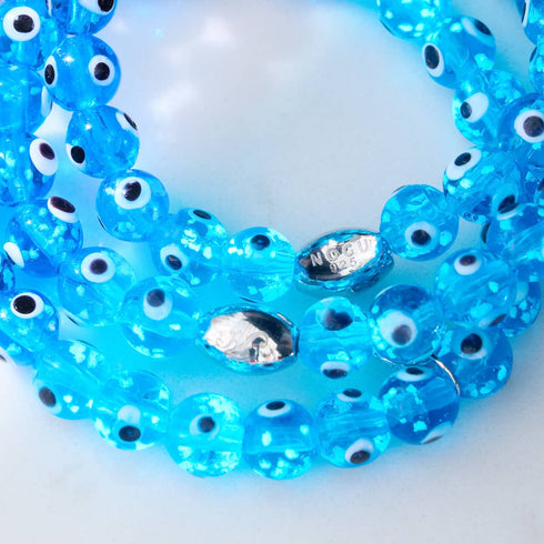 Azul | Bracelet en argent sterling 925 avec verre Firefly Evil Eye