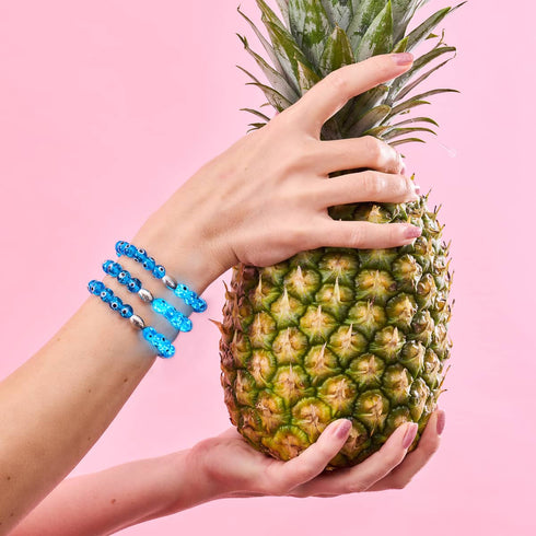 Azul | Bracelet en argent sterling 925 avec verre Firefly Evil Eye
