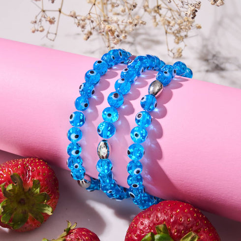 Azul | Bracelet en argent sterling 925 avec verre Firefly Evil Eye