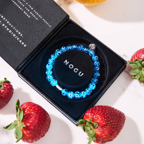 Azul | Bracelet en argent sterling 925 avec verre Firefly Evil Eye