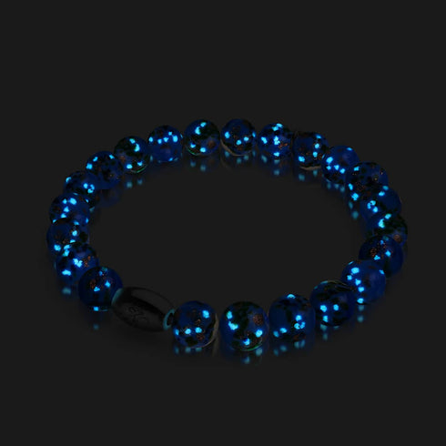 Forêt d'Azur | Argent sterling 925 | Bracelet en verre Firefly