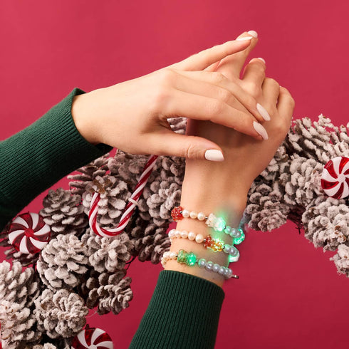 Bracelet Ours en verre Pearl x Firefly | Argent | Noël ours 