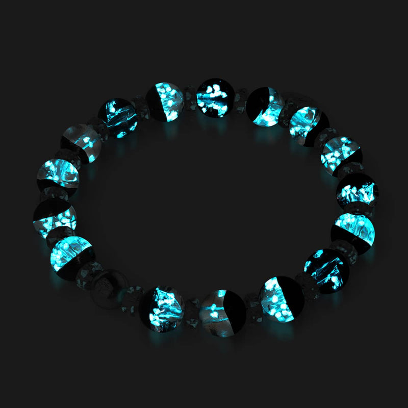 Bracelet boule à neige en verre Firefly noir