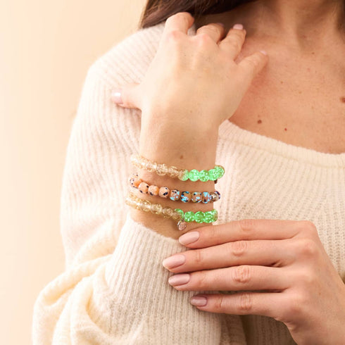 Cobbler aux myrtilles | Argent sterling 925 | Bracelet en verre Firefly