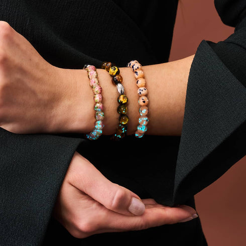 Cobbler aux myrtilles | Argent sterling 925 | Bracelet en verre Firefly