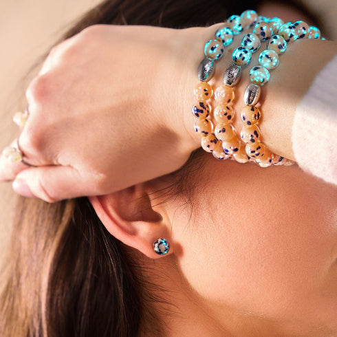 Cobbler aux myrtilles | Argent sterling 925 | Bracelet en verre Firefly