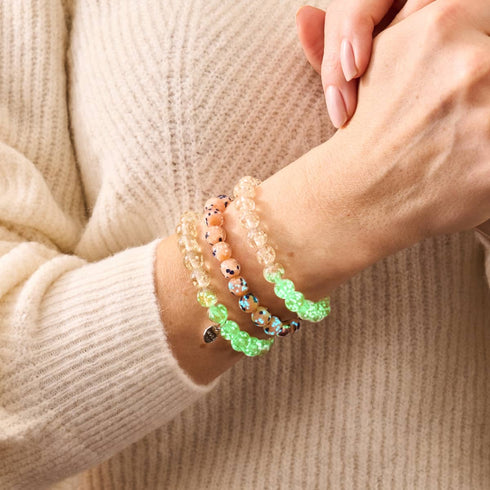 Cobbler aux myrtilles | Argent sterling 925 | Bracelet en verre Firefly