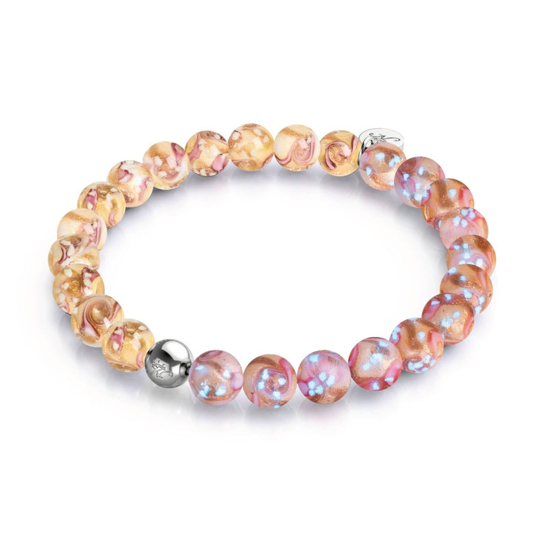 Blush Current | Rose caramel | Bracelet tourbillon en verre Firefly