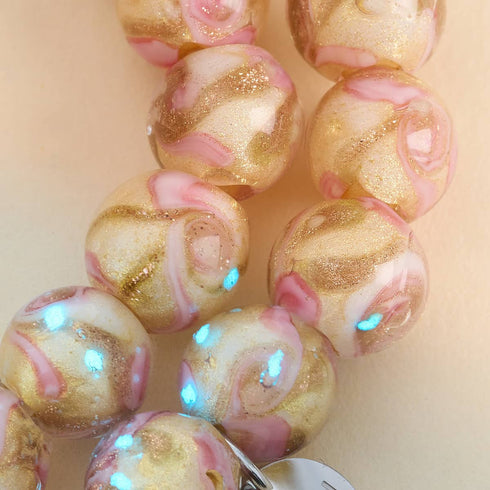 Blush Current | Rose caramel | Bracelet tourbillon en verre Firefly