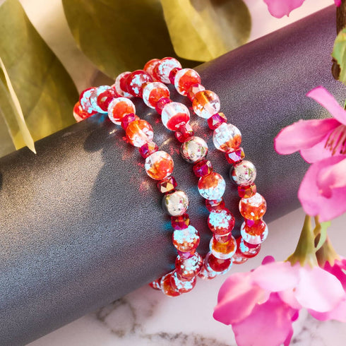 Bracelet boule à neige en verre Firefly | Flamme boréale 
