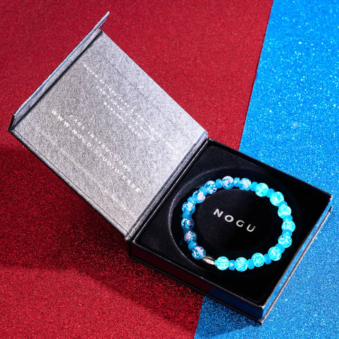 Fleurs de bleuet | Argent sterling 925 | Bracelet en verre Firefly