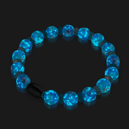 Fleurs de bleuet | Argent sterling 925 | Bracelet en verre Firefly