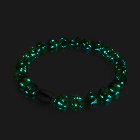 Gleaming Grove | Argent sterling 925 | Bracelet en verre Firefly