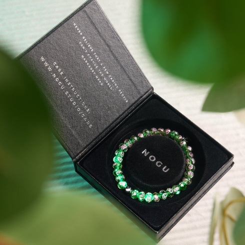 Bracelet en diamants en verre Firefly | Zinnia vert 